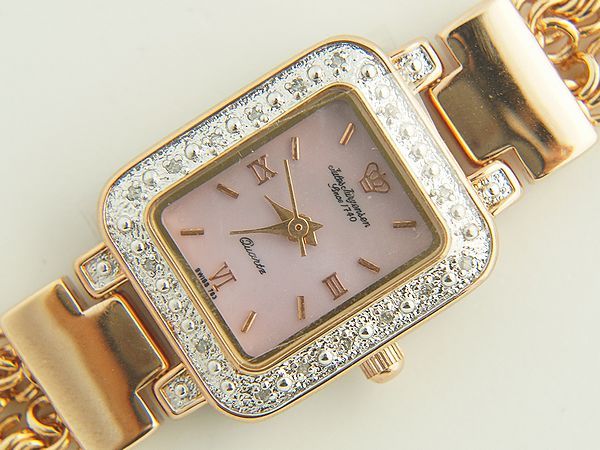 極上ビンテージ ユールヤーゲンセン ダイヤクォーツROSE GOLD色