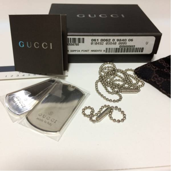 GUCCI グッチ ドッグタグ 美品 2枚セット 約10年前にブランドに憧れて