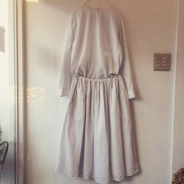 ゴーシュ 2016A/W ゴーシュ オーガニックツイルスカート。arts&science 50&frasl;1オーガニックツイルギャザースカート 220&frasl;1オーガニック