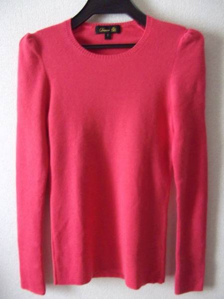 DRAWER ドゥロワー　カシミヤパフスリーブニット　クルーネック