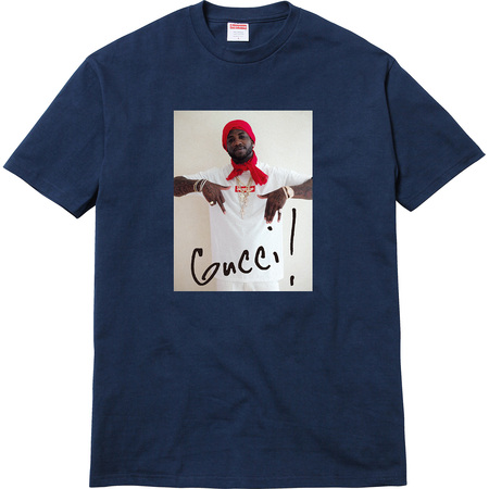 新品 supreme 16aw Gucci Mane Tee M navy ネイビー
