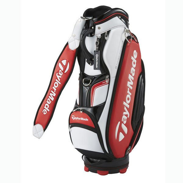 【美品】TaylorMade TM CORE キャディバッグ 9.5型 Taylor Made/テーラーメイド CORE キャディバッグ 8［9.5］白/赤