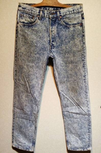 激ケミカルウォッシュ80sデニムUSA製ビンテージLevis501ブリーチ