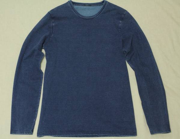デンハムdenham インディゴ 長袖カットソー ロンTシャツ M(L以上