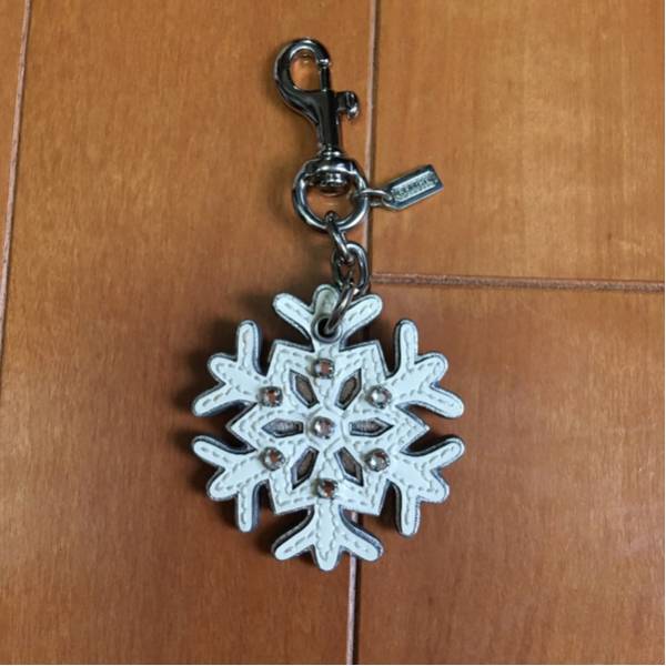 美品　コーチ　チャーム　スノーフレイク　キーホルダー　限定_1