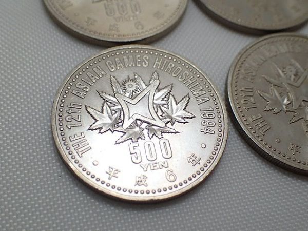 16526○アジア競技大会 500円 3種類6枚 美品○6C