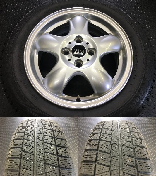 MINI 5スタースープラーR100純正 175/65R15スタッドレス4本】 4穴