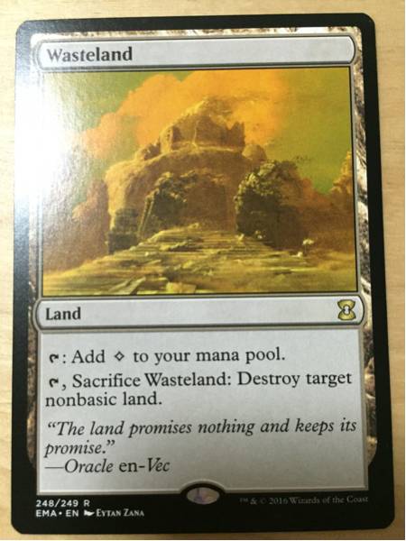 MTG 不毛の大地 1枚 英 C MTG 不毛の大地⁄Wasteland TMP
