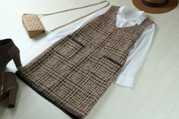 ストロベリーフィールズ☆チェッ柄の可愛いジャンパースカート