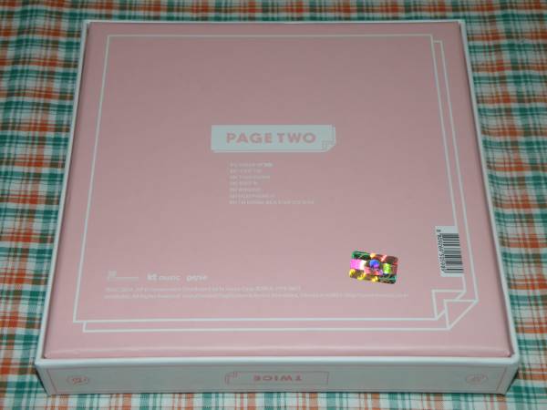 TWICE＠2ndミニアルバム：PAGE TWO（PINKver.）＠直筆サイン サイン