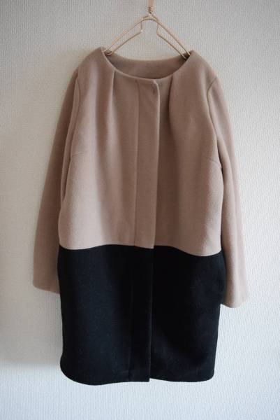 1点物☆今季サンプル品☆ブロッキングコクーンコート即決