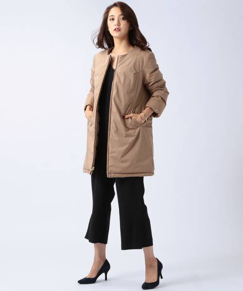 ★B:MING ★リバーシブルストレッチダウンコート ベージュ Ｓ