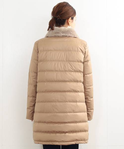 ★B:MING ★リバーシブルストレッチダウンコート ベージュ Ｓ