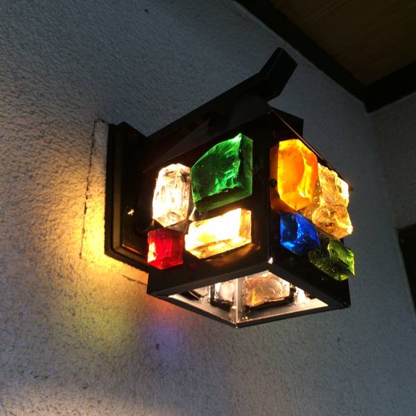 ■おしゃれなレトロ調ガラス照明■玄関灯■外灯【電気工事必須】