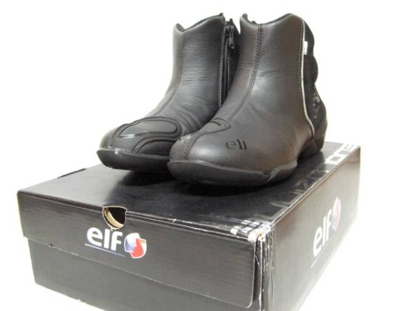 elf EVOLUZIONE01 ライディングシューズ 25.5cm ブラック OT04