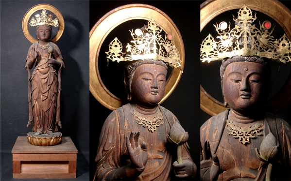 慶應 日本の仏教美術 室町時代 寄木造聖観音菩薩立像 総高105cm(仏像)|売買されたオークション情報、yahooの商品情報をアーカイブ公開 ...