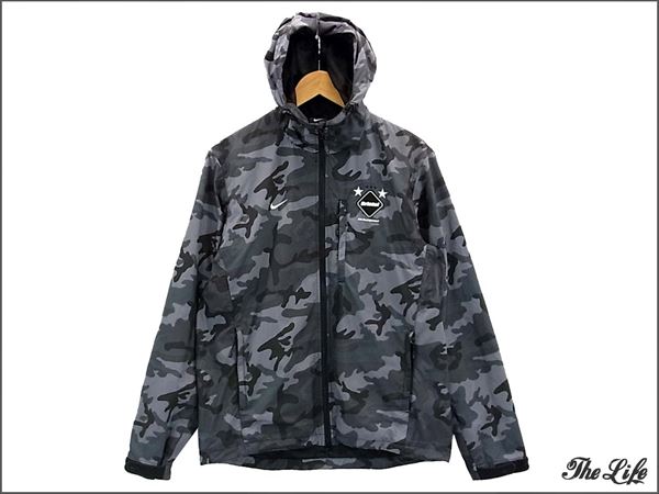 【即決】14AW FCRB CAMOUFLAGE PRACTICE JACKETジャケットM/黒灰