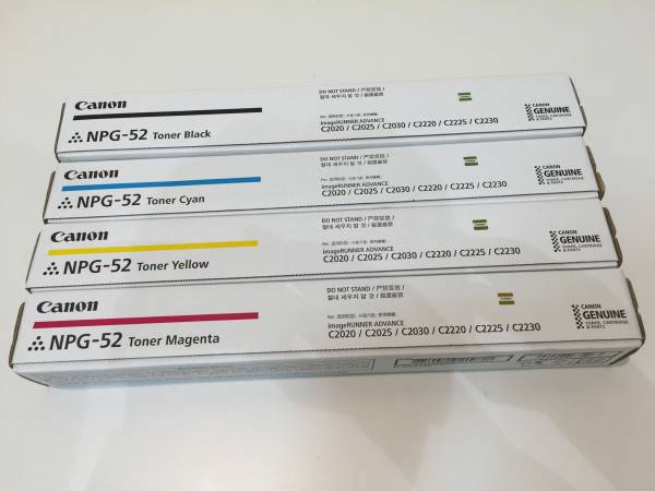 Canon　NPG-52　純正トナー　未開封 ▽CANON キャノン 純正トナー NPG-52 4色セット 未使用 ② ▽CANON