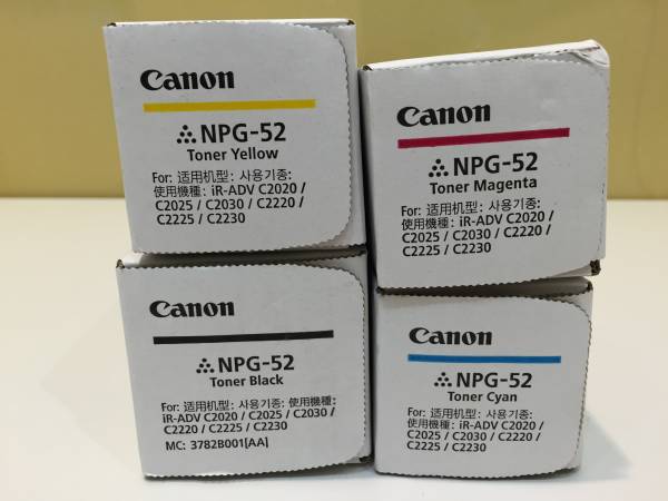 ▽CANON キャノン 純正トナー NPG-52 4色セット 未使用 ② ▽CANON