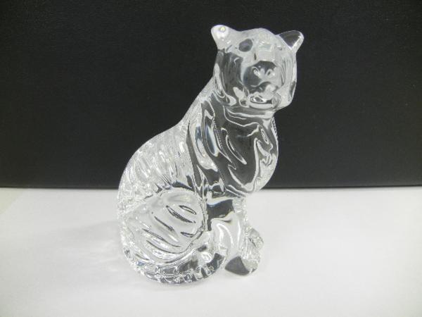 g863 バカラ Baccarat 虎 置物 クリスタル 中古・美品 バカラ Baccarat