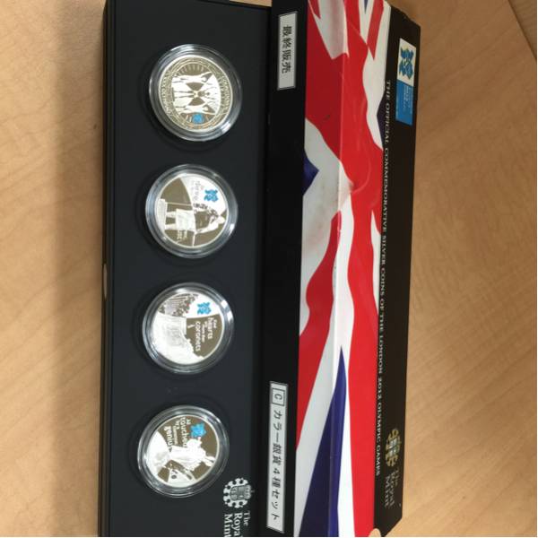 ロンドン五輪 2012 4枚セット ロンドン2012オリンピック競技大会公式記念カラー銀貨4種セット