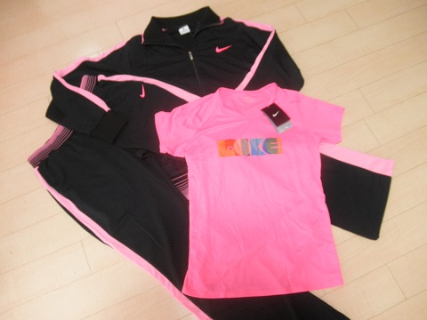 ナイキ ☆NIKEナイキ☆ジャージトレーニングウェアセット新品LL黒 