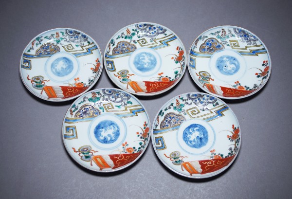 古伊万里 | 江戸時代中期頃 染付 古伊万里（古九谷様式）色絵唐獅子