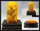 民間仕入れ品　中国清時代の田黄石　印鑑　風景彫刻骨董品 AK2414D2-6 印鑑 田黄石彫刻の名品100点余りを公開 ◇御泓軒◇『清時代 寿山