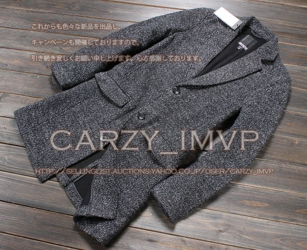 H81新品SMOG!メンズコート ミドル丈ロンドン風シンプルデザインM