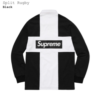 split rugby supreme ラガーシャツ XL boxlogo 黒 black Spring⁄Summer