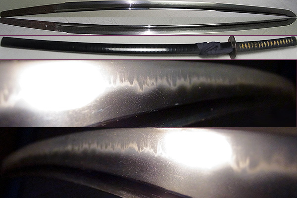 無銘棒樋入る71.2cm　新々刀『美濃』 刃明るく冴える時代拵付