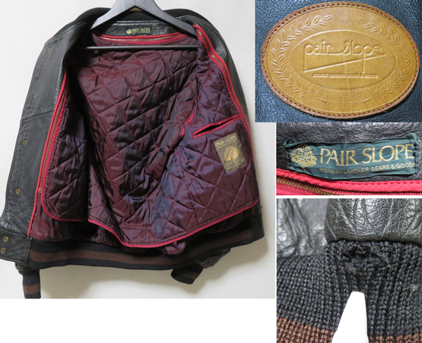 ペアスロープ オールレザー スタジャン M/pair slope/T241 ほぼ新品