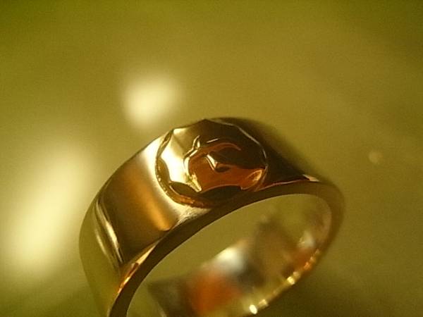goro's ゴローズ 　18k　金付き平打ちリング　17号
