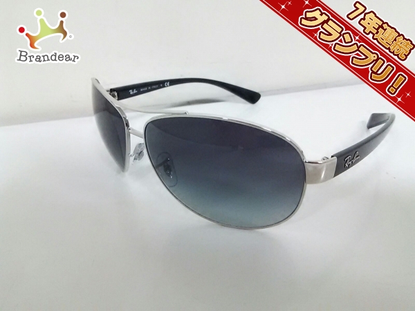 レイバン サングラス 67 13 130 美品 RB3386 黒×シルバー