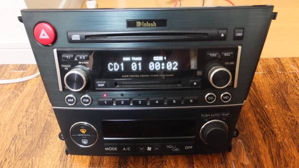 動作保証付 Kenwood オーディオFH-201BF2 PF-40621 Mcintosh PF-40621+FH-201BF2 レガシィ純正 通電確認済み(CD＆MD