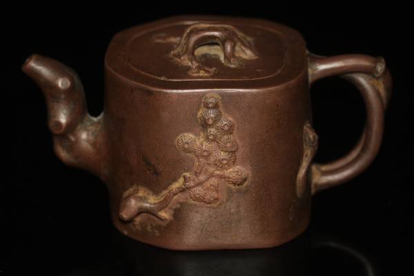 時代煎茶道具 在印 松竹梅文朱泥急須中国宜興紫砂茶壺 急須 【公式通販】
