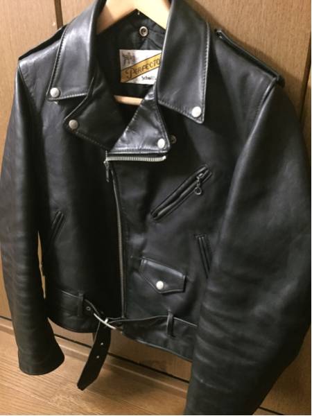 美品アメリカ製ショット618ライダースジャケット38☆ビームス扱 し