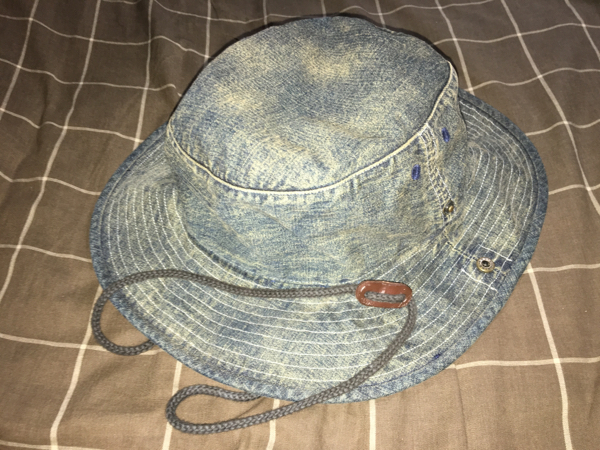 美品RRL加工デニム クラッシャーハット バケット インディゴ帽子