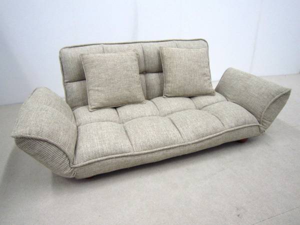 2Pファブリックカウチソファ リクライニング ソファベッド
