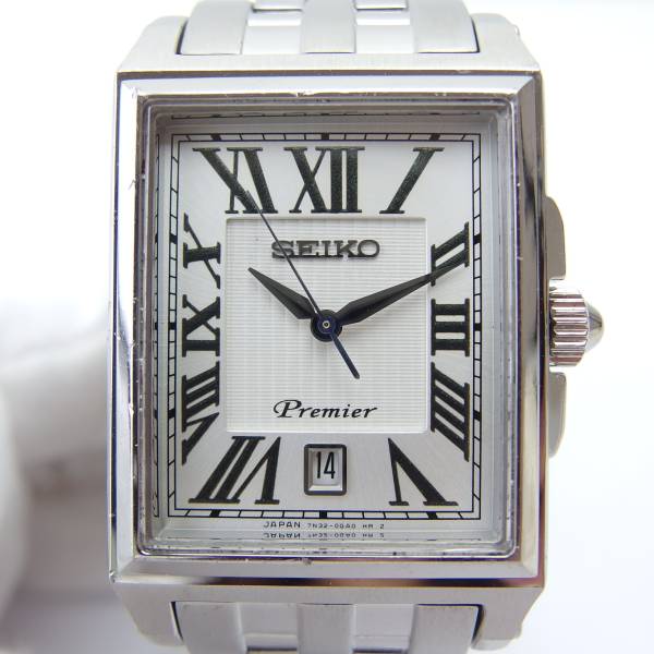 希少 新品電池SEIKO セイコープルミエ 7N32-0DT0 腕時計 稼働 セイコー プルミエ 7N32 0DS0 クオーツ腕時計 日付 金属BT PP643