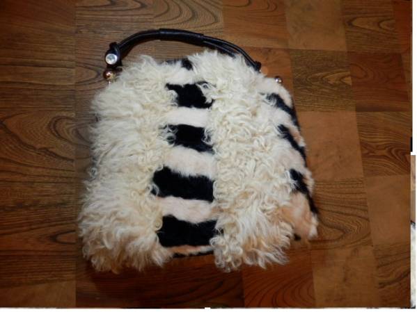 美品◆グレースコンチネンタル◆スクエアファーバッグ　茶