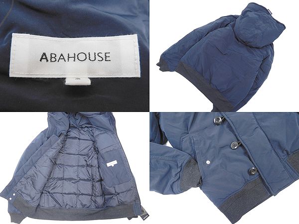 新品 ABAHOUSE アバハウス フードワイヤー入り ダウンジャケット
