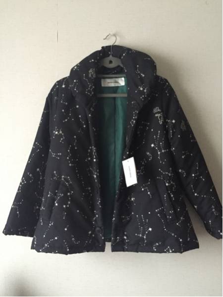 新品タグ付スーパーハッカ☆黒の星座柄可愛いジャンパー☆フリー 