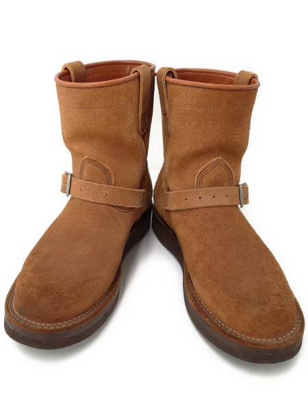 中古 ヴァイバーグ スエード エンジニアブーツ size 8 ブラウン