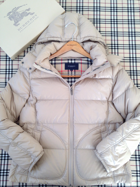 美品☆バーバリー 極暖!高級リアルダウンコート 46 大きいサイズ