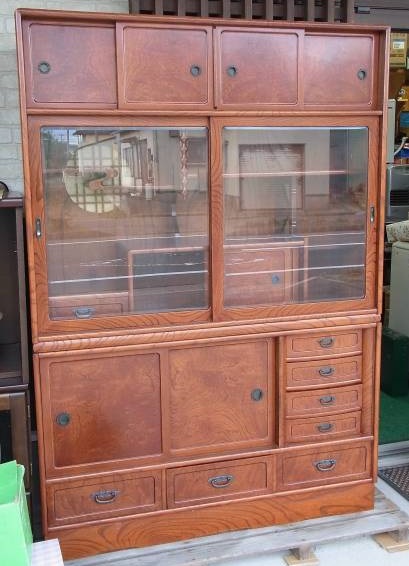 茶箪笥 飾り棚 陳列棚 収納 美品 岩谷堂 岩谷堂家具 飾り棚 茶箪笥