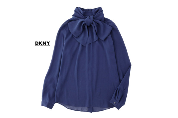 美品★DKNYダナキャラン2.5万★お洒落！デザインブラウスQ084