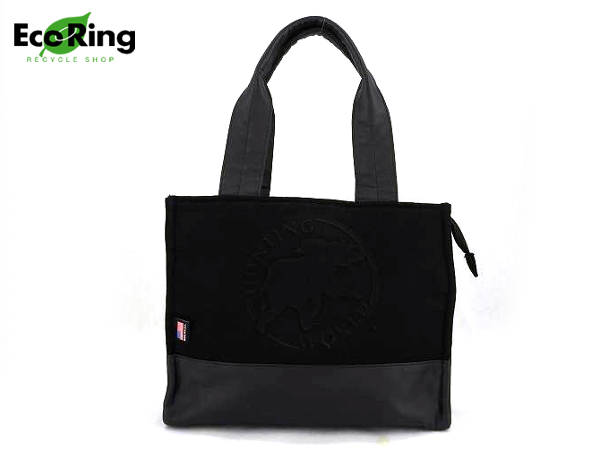 1円 美品 ハンティングワールド トートバッグ ブラック CA308