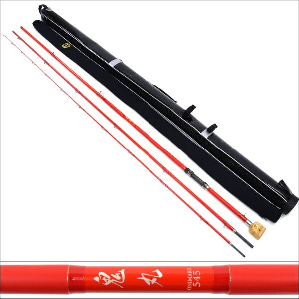 美品 釣武者 鬼丸 545 レッド TP石突付/Z323