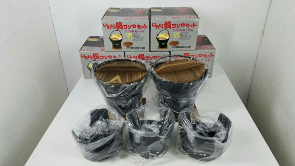 未使用！南部鉄器 鋳吉いろり鍋コンロセット2つ+コンロ3つおまけ